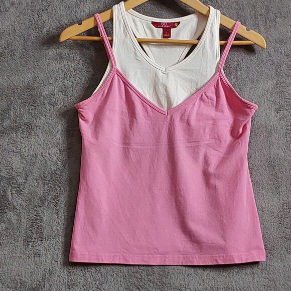 Vintage SO Real SO Right  Pink & White Top Girls Size Large - Picture 1 of 5